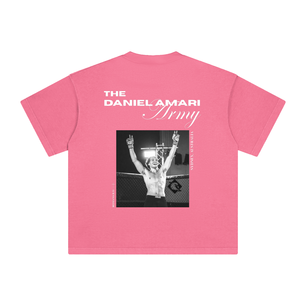 Heavyweight Vintage Washed 100% Cotton T-Shirt - Pink