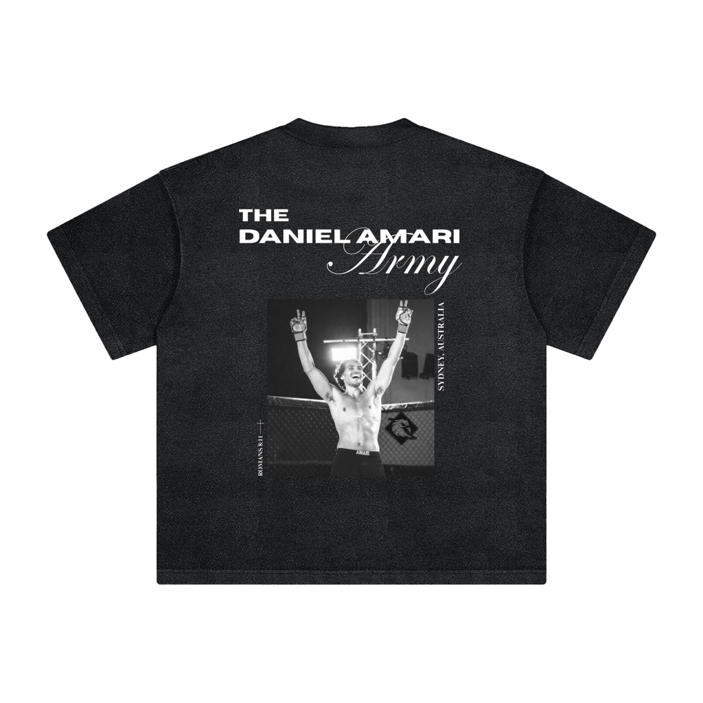 Heavyweight Vintage Washed 100% Cotton T-Shirt - Black