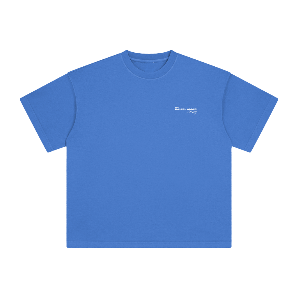 Heavyweight Vintage Washed 100% Cotton T-Shirt - Blue