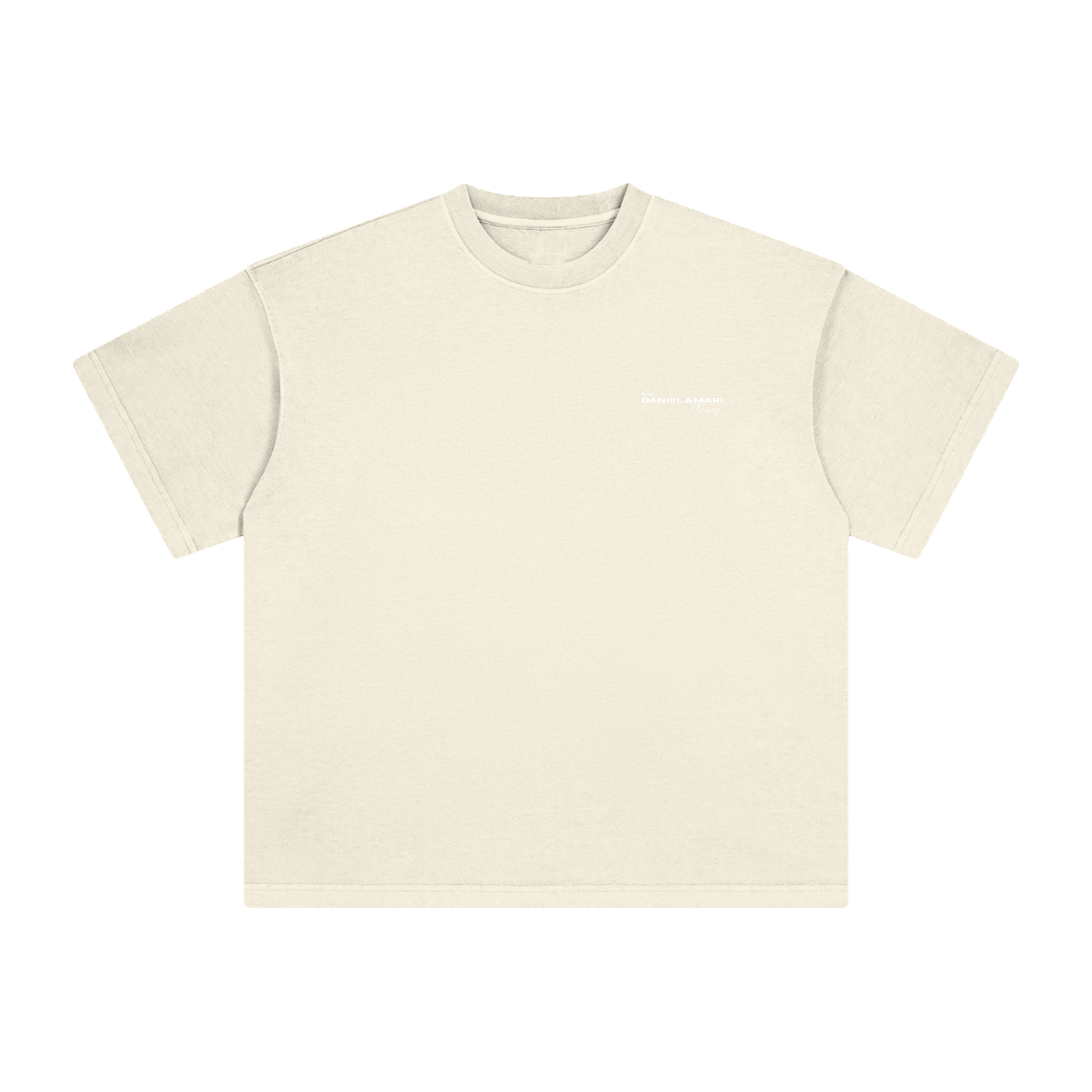 Heavyweight Vintage Washed 100% Cotton T-Shirt - Beige
