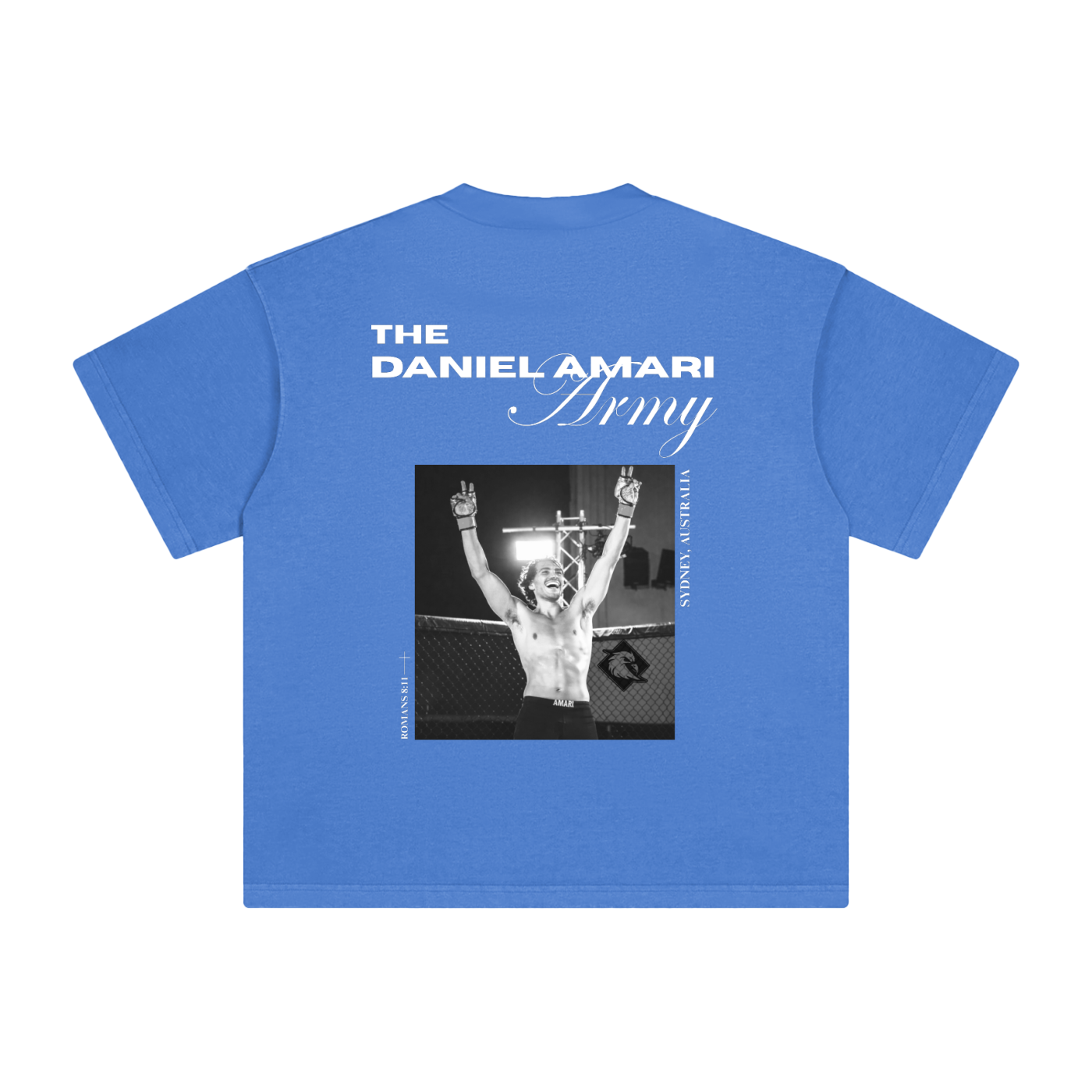 Heavyweight Vintage Washed 100% Cotton T-Shirt - Blue