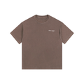 Vintage Washed Oversized 100% Cotton T-Shirt - Coffee