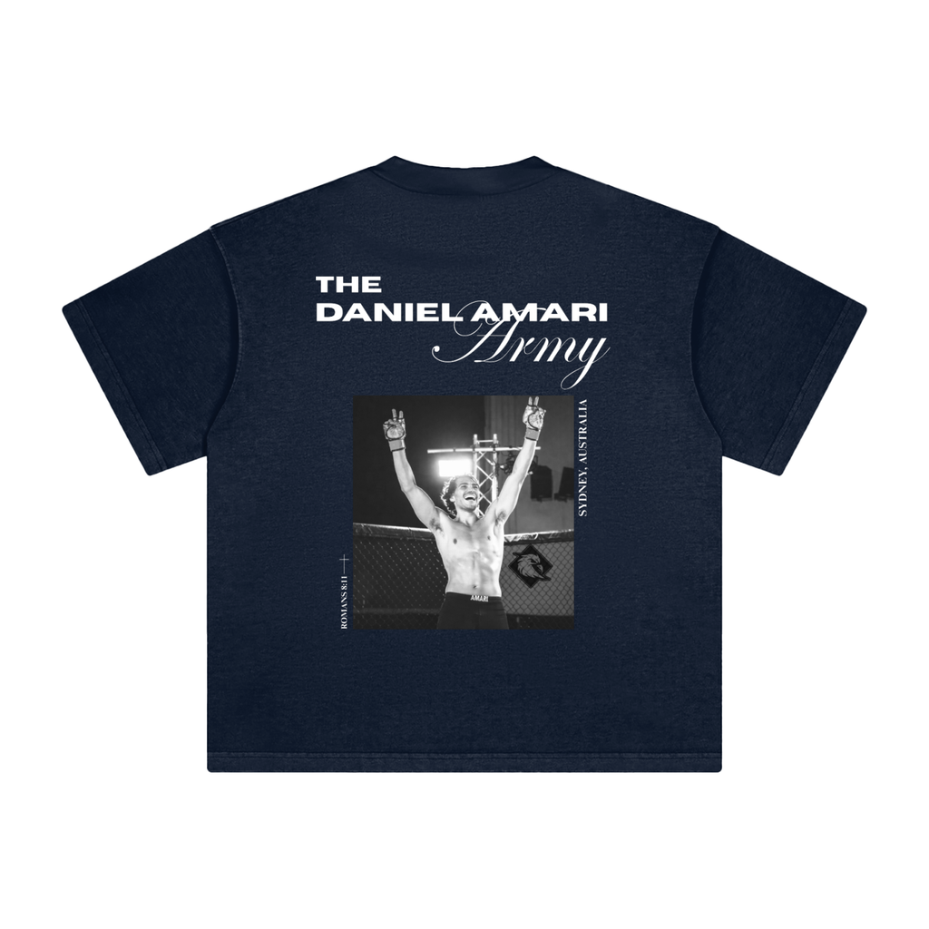 Heavyweight Vintage Washed 100% Cotton T-Shirt - Royal Blue