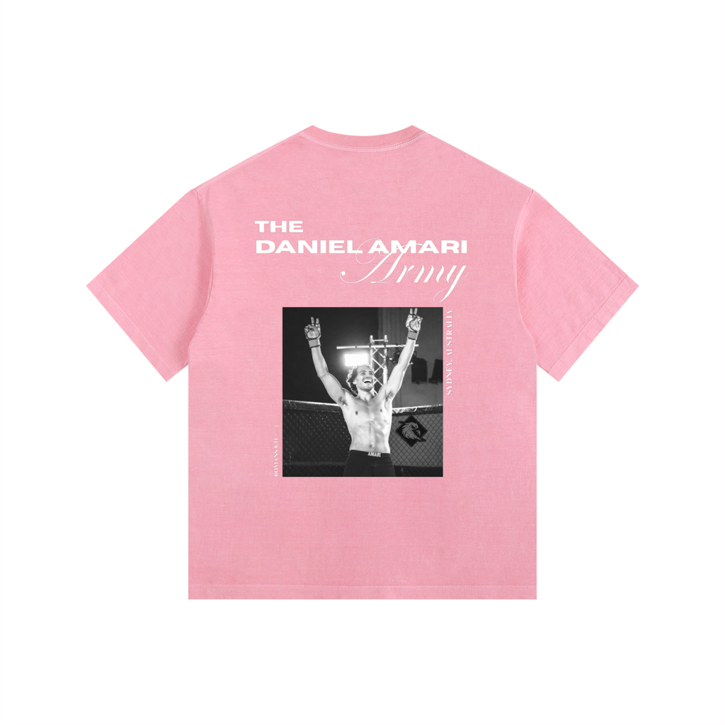 Vintage Washed Oversized 100% Cotton T-Shirt - Rose Pink