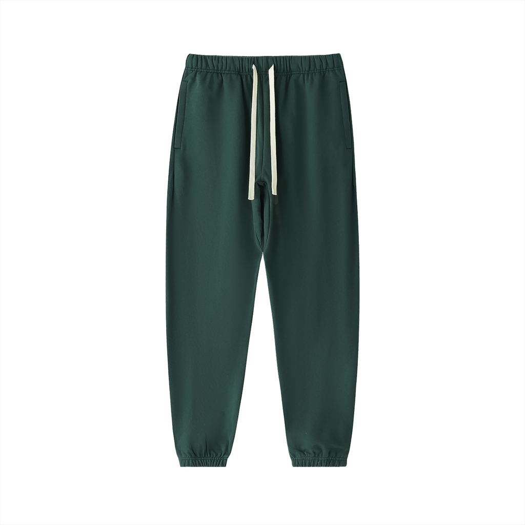 Essential Heavyweight 100% Cotton Sweatpants - Forest Green