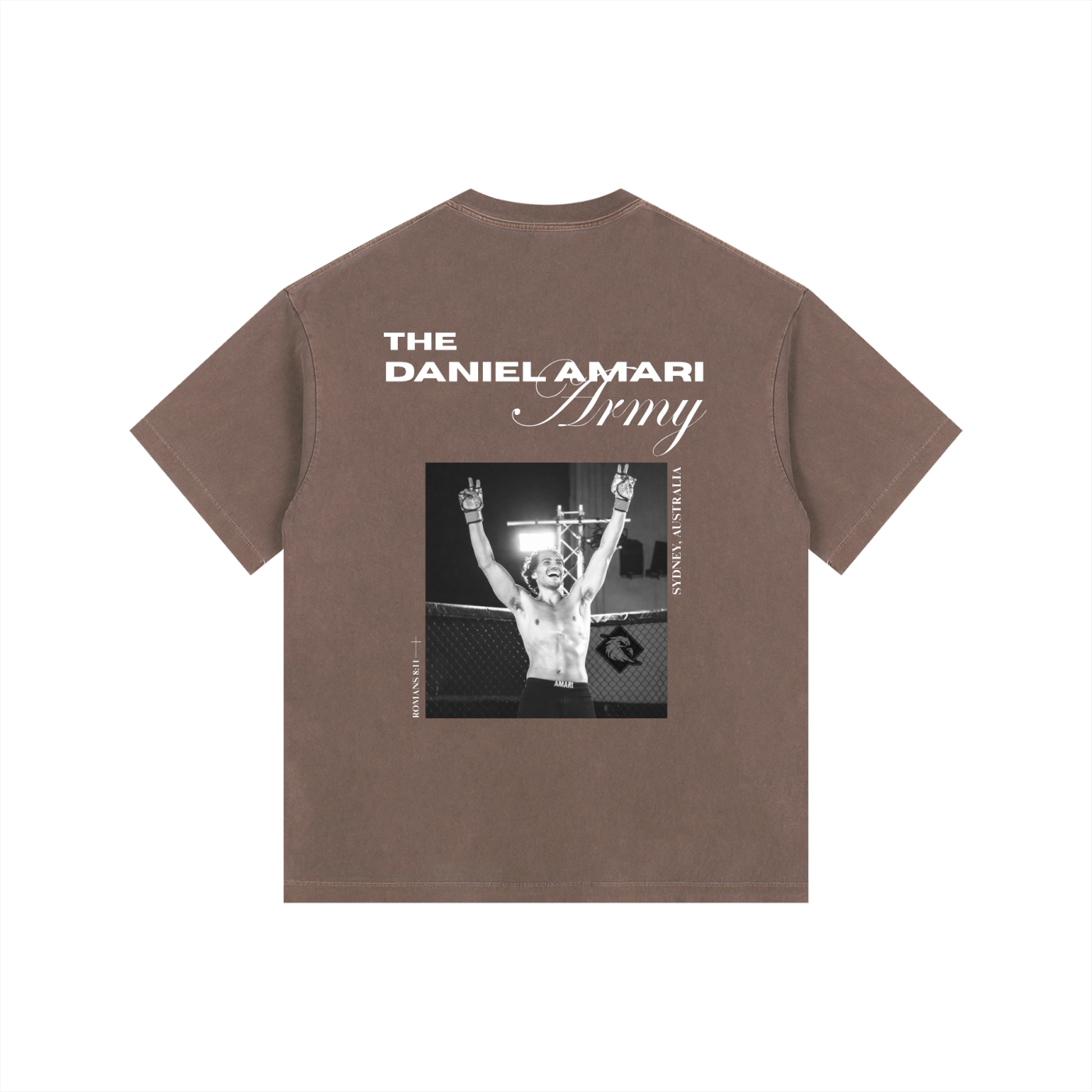 Vintage Washed Oversized 100% Cotton T-Shirt - Coffee