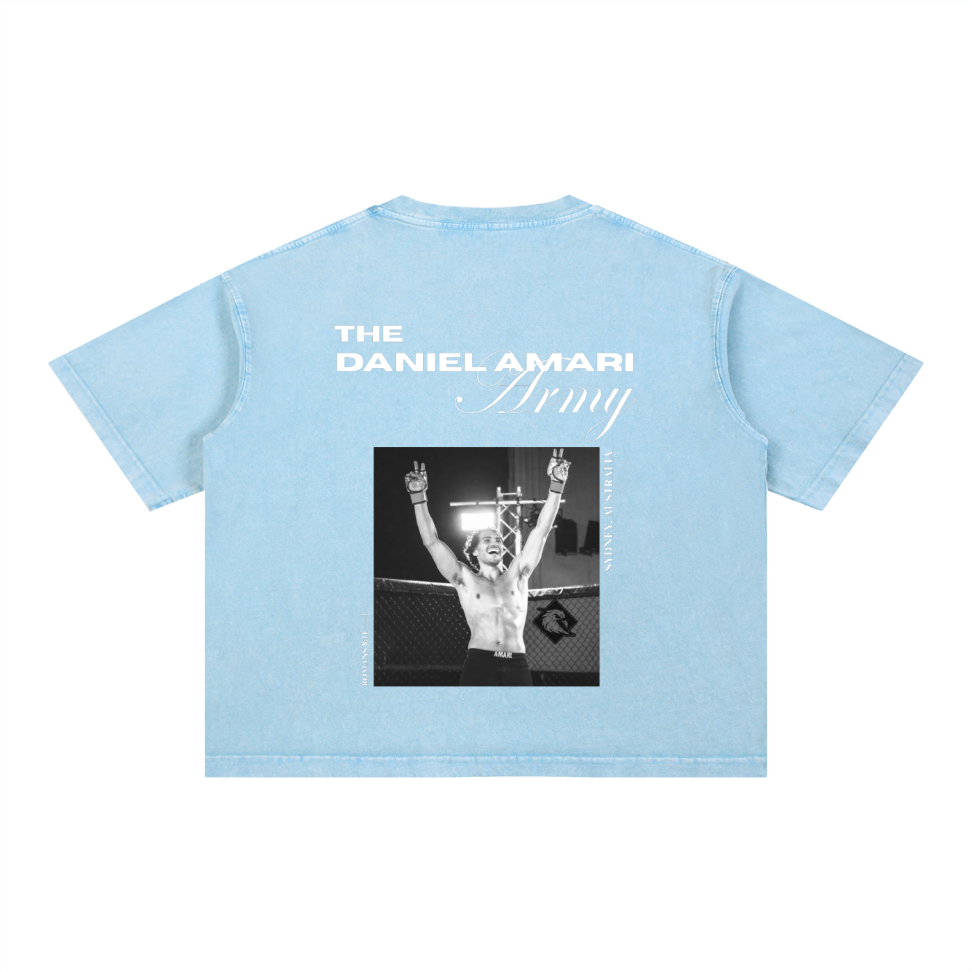 Mineral Wash Boxy 100% Cotton T-Shirt - Baby Blue