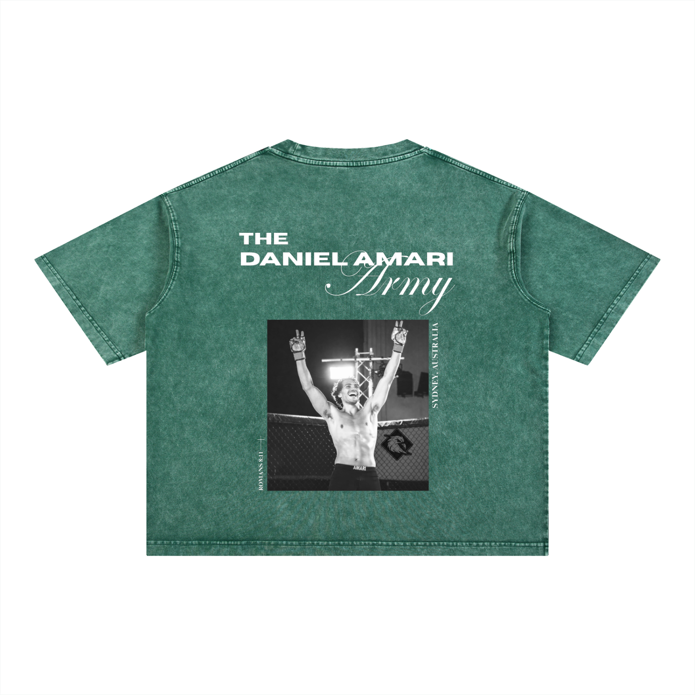 Mineral Wash Boxy 100% Cotton T-Shirt - Vintage Green