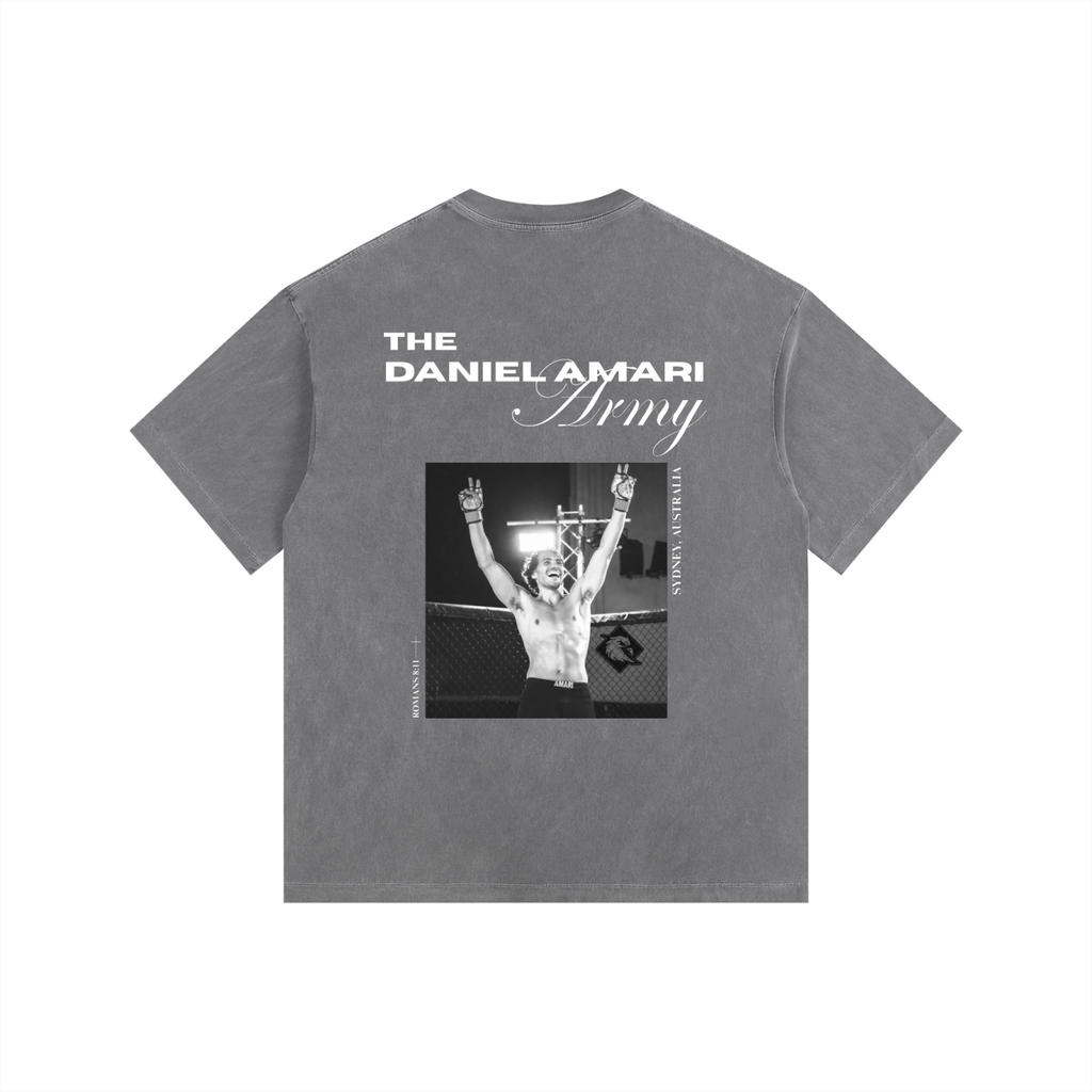 Vintage Washed Oversized 100% Cotton T-Shirt - Dark Grey