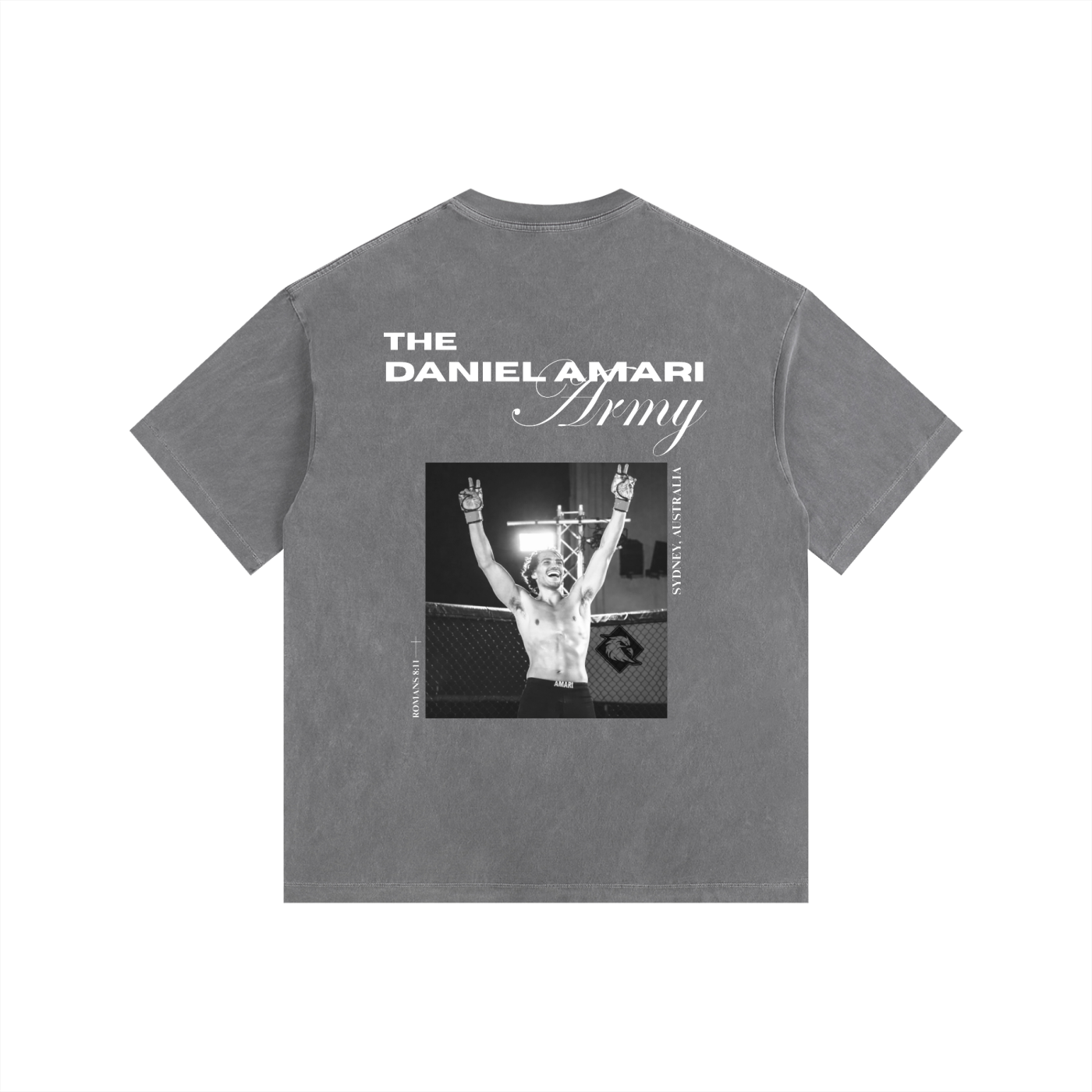 Vintage Washed Oversized 100% Cotton T-Shirt - Dark Grey
