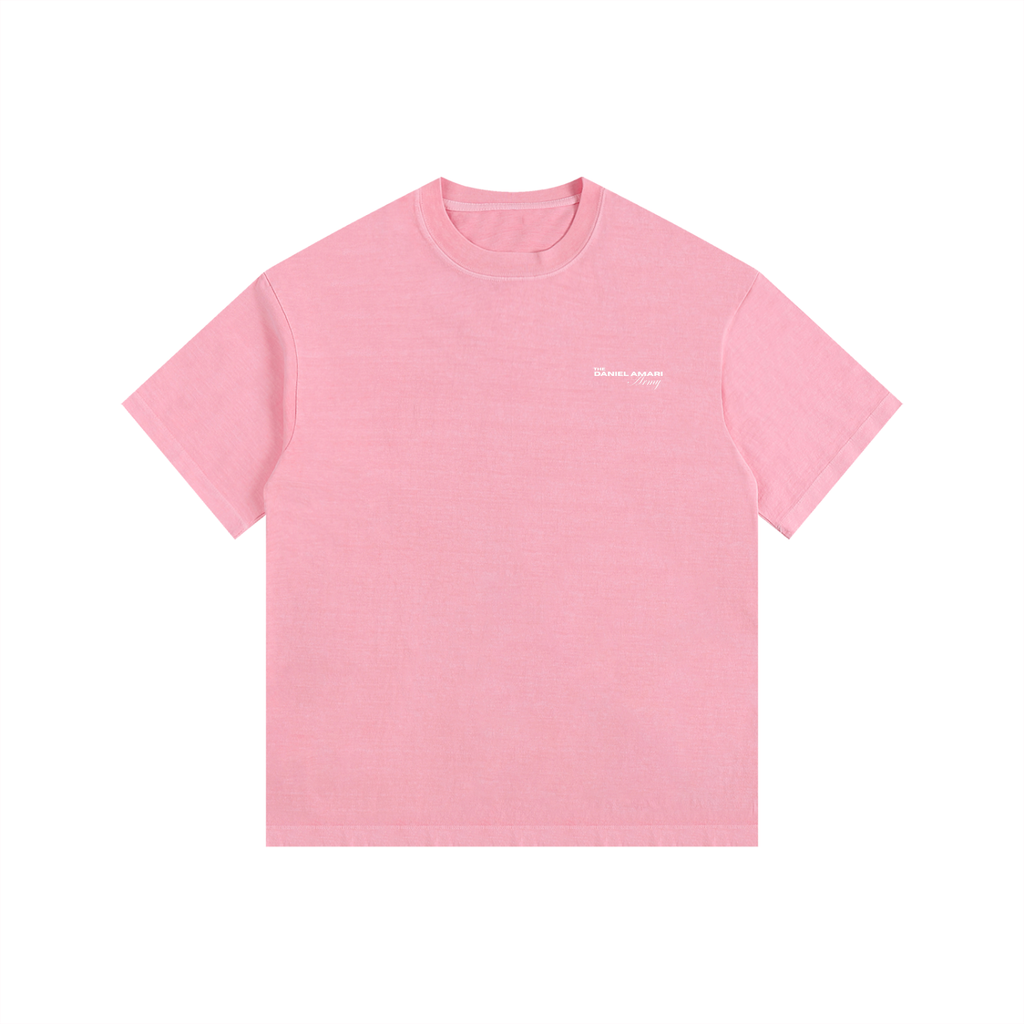 Vintage Washed Oversized 100% Cotton T-Shirt - Rose Pink