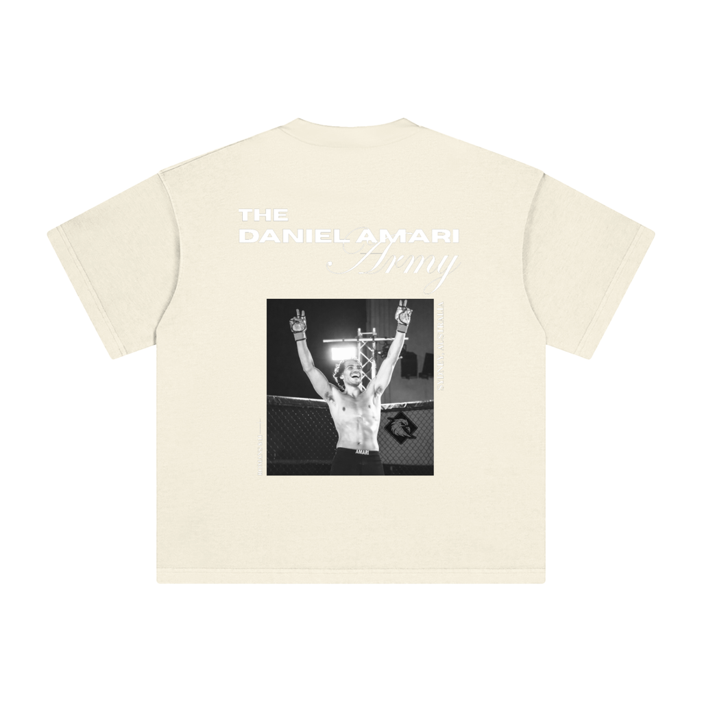 Heavyweight Vintage Washed 100% Cotton T-Shirt - Beige