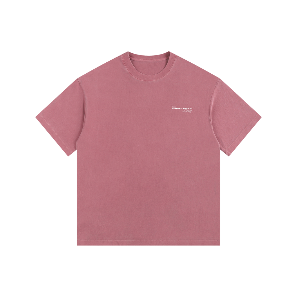 Vintage Washed Oversized 100% Cotton T-Shirt - Ancora Red