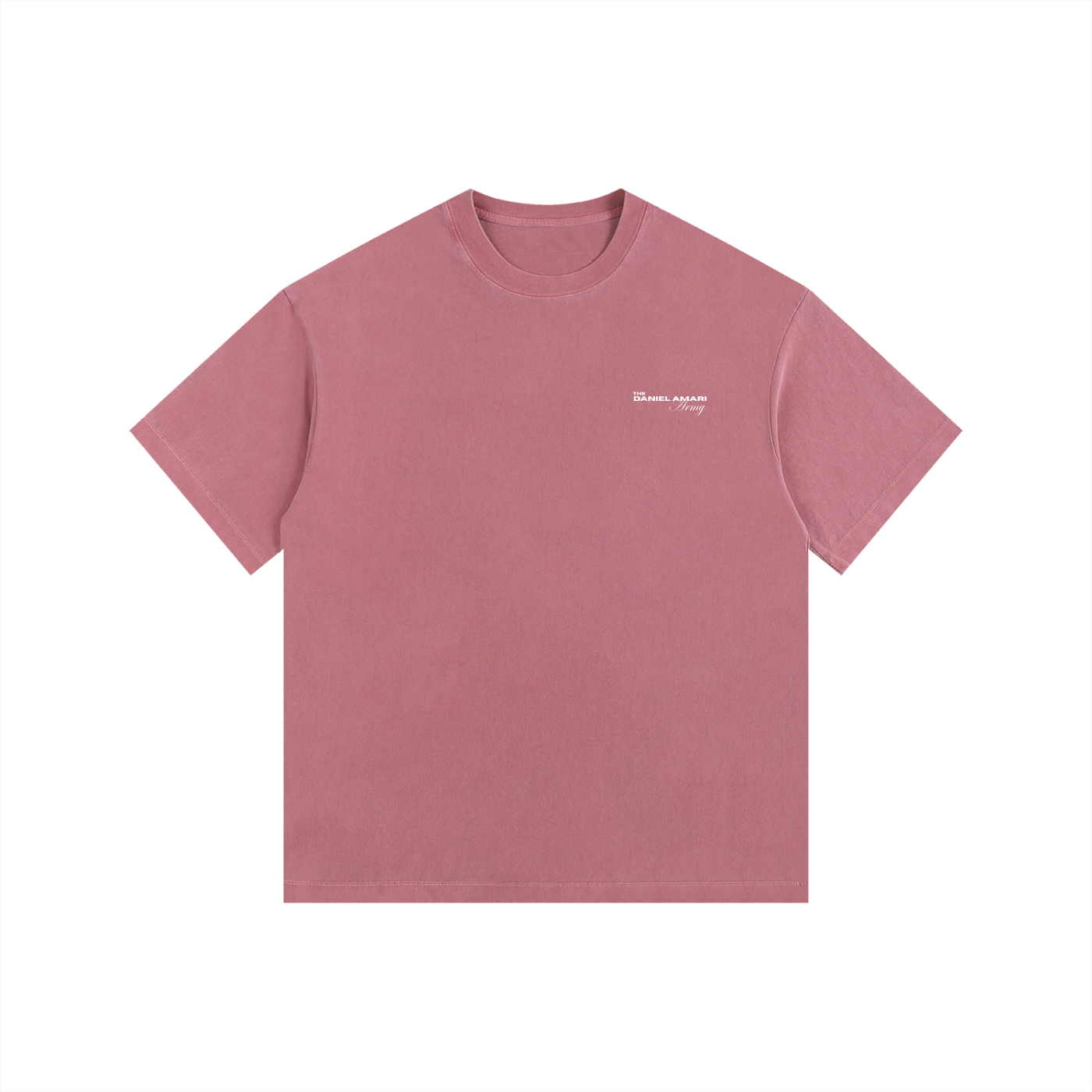 Vintage Washed Oversized 100% Cotton T-Shirt - Ancora Red
