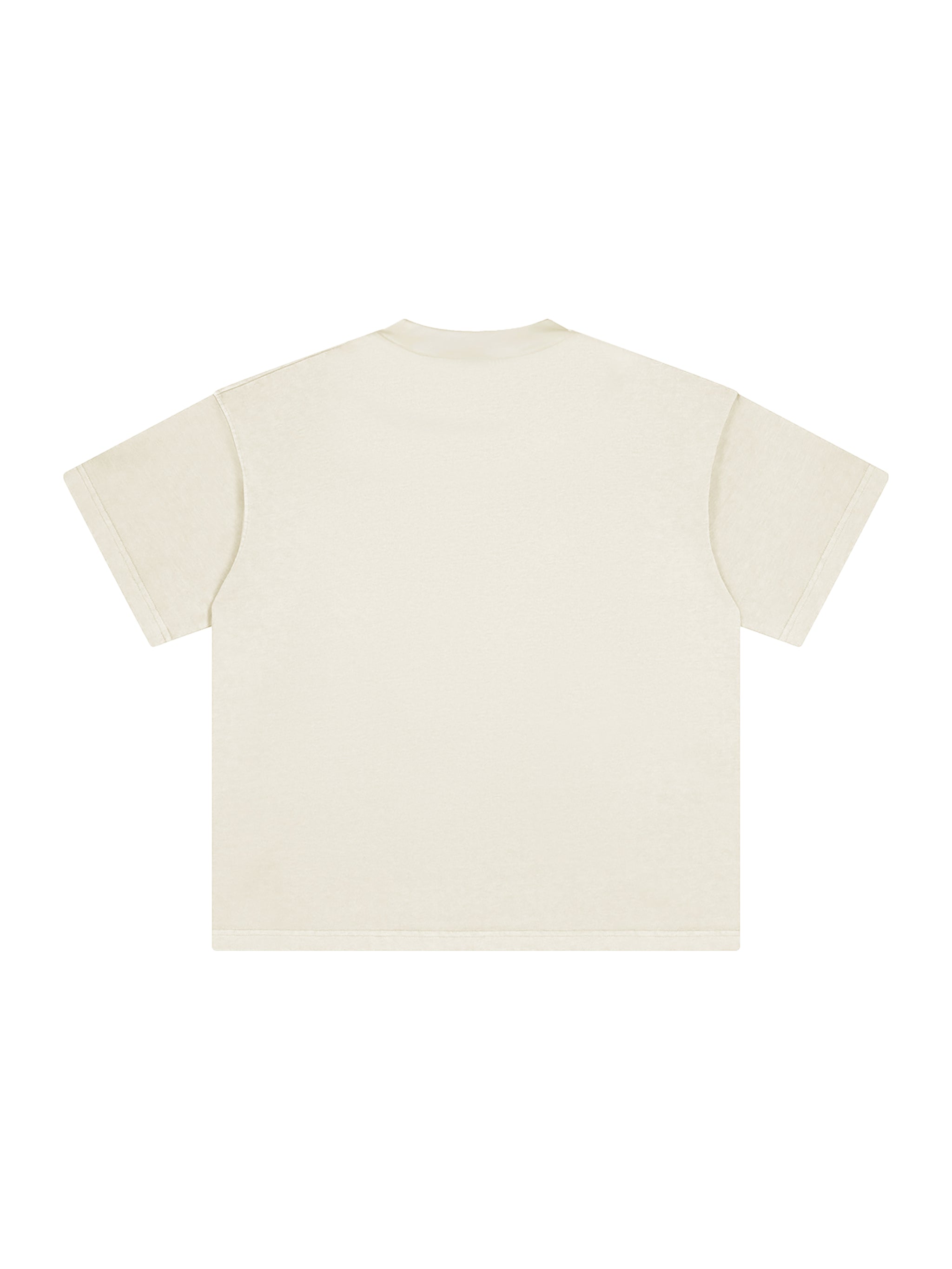 Heavyweight Vintage Washed 100% Cotton T-Shirt - Beige