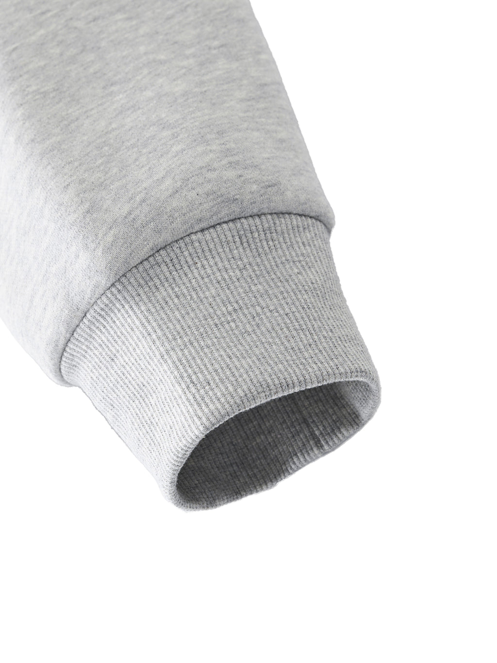 Oversized Fleece Mock-Neck Crew Sweatshirt - Grey Marle