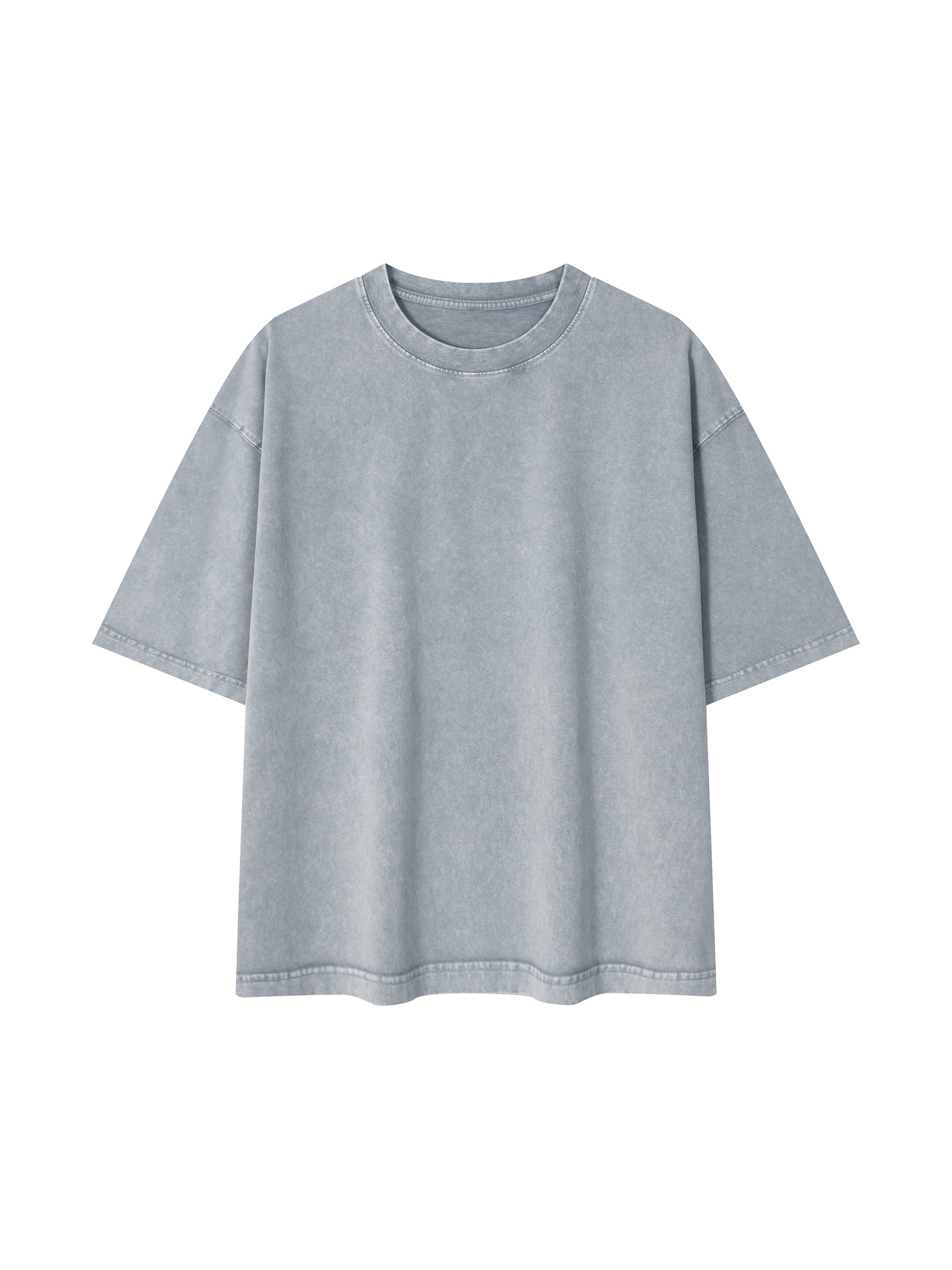 Mineral Wash Boxy 100% Cotton T-Shirt - Vintage Green