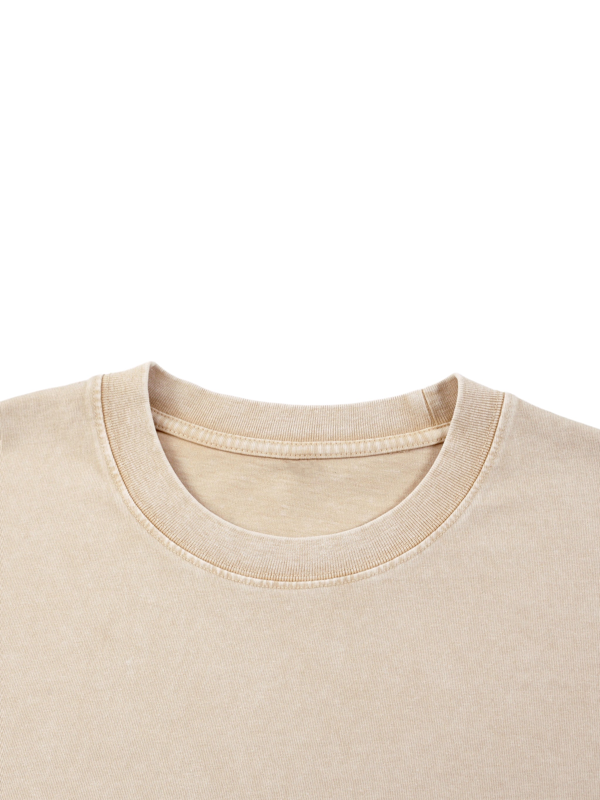 Mineral Wash Boxy 100% Cotton T-Shirt- Denim Blue